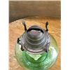 Image 9 : GREEN GLASS ANTIQUE COAL OIL LAMP