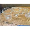 Image 2 : LOT OF SCIENTIFIC MEASURING CUPS BOTTLE AND GLASS TOPS