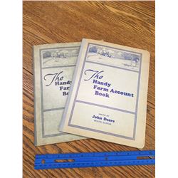 1929 AND 1939 JOHN DEERE ADVERTISING HANDY FARM ACCOUNT BOOKS