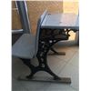 Image 9 : ANTIQUE CAST IRON SCHOOL DESK