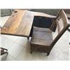 Image 1 : ANTIQUE WOODEN SCHOOL DESK