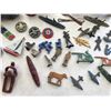 Image 3 : LOT OF ANTIQUE AND VINTAGE TIN AND LEAD TOYS WHISTLES SOLDIERS ETC