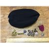 Image 8 : LEGION AND MILITARY PIN AND CAP LOT