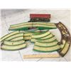 Image 1 : VINTAGE METAL WAKEFIELD CASTROL TOY CAR TRACK (GERMANY) AND TRAIN STATION (ENGLAND)