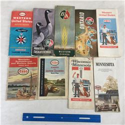 LOT OF SERVICE STATION ADVERTISING ROAD MAPS
