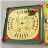 Image 2 : VINTAGE MUNRO GAMES CROKINOLE DOUBLE SIDED GAME BOARD AND BOX