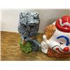 Image 5 : MISC LOT CLOWN PIGGY BANK OWL ETC