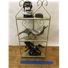 Image 1 : MISC LOT METAL SHELF AND COLLECTIBLES