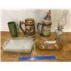 Image 1 : MISC LOT STEINS GLASS ETC