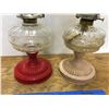 Image 2 : PAIR OF OIL LAMPS TIN BASES