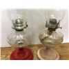 Image 3 : PAIR OF OIL LAMPS TIN BASES