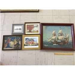 LOT OF FRAMED PIECES