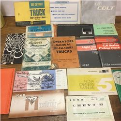 LOT OF 17 VINTAGE CAR AND TRUCK OWNERS MANUALS