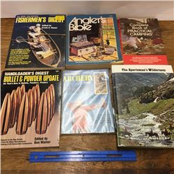 LOT OF FISHING HUNTING CAMPING SURVIVAL RELATED BOOKS