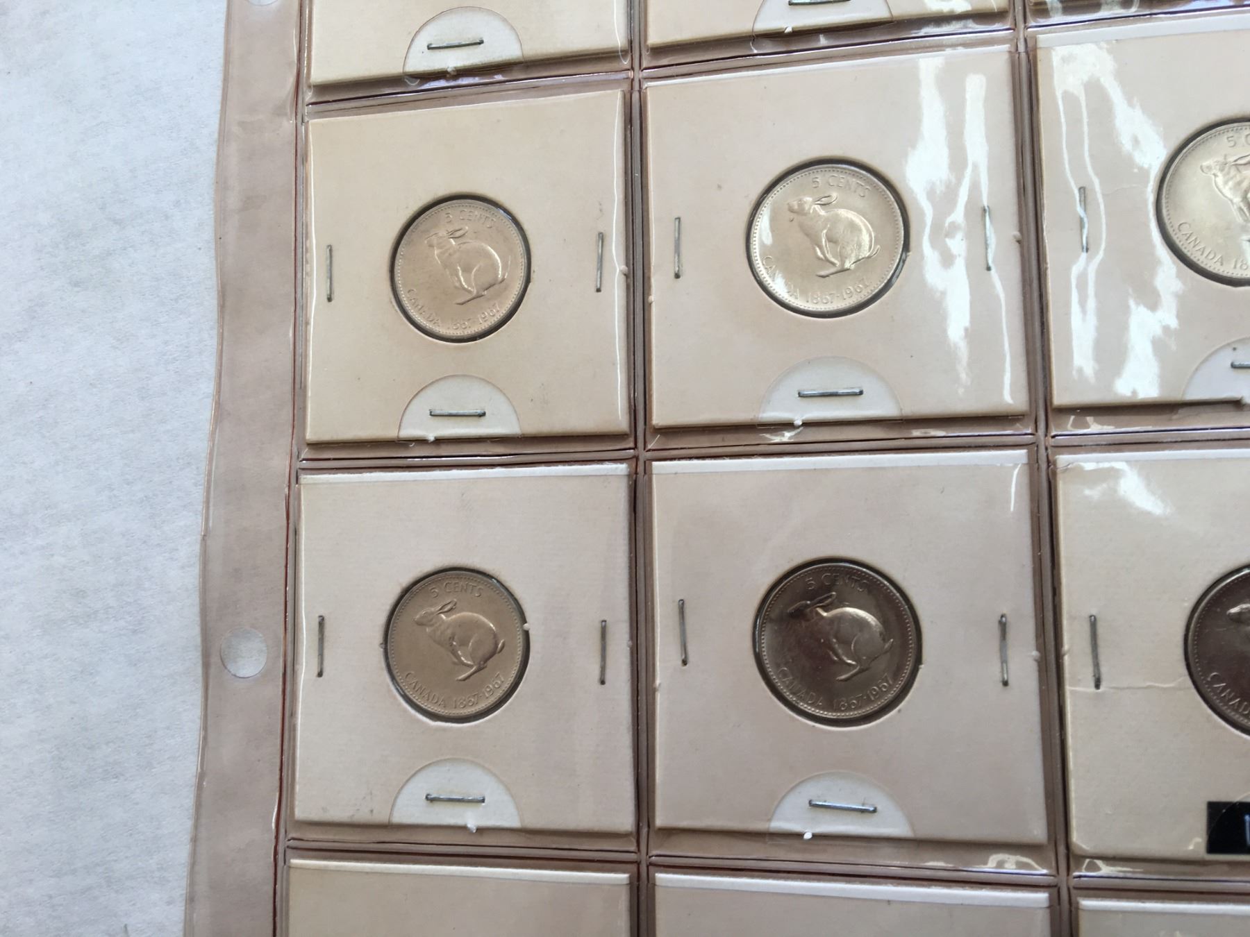 PAGE LOT 1967 CANADA 5 CENT RABBIT NICKELS