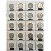 Image 1 : PAGE LOT CANADA SILVER 50 CENT PIECES VARIOUS YEARS BETWEEN