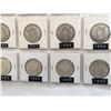 Image 6 : PAGE LOT CANADA SILVER 50 CENT PIECES VARIOUS YEARS BETWEEN