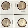 Image 1 : LOT OF 4 1967 CANADA 25 CENT COINS SILVER