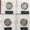 Image 1 : LOT OF 4 USA SILVER MERCURY DIMES