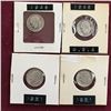 Image 1 : LOT OF 4 USA SILVER DIMES