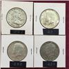 Image 1 : LOT OF 4 USA 50 CENT PIECES SILVER 1959 1965 1966 1967