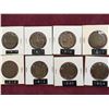 Image 1 : LOT OF 8 CANADA LARGE CENT PENNIES BETWEEN 1904 - 1920