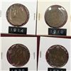 Image 3 : LOT OF 8 CANADA LARGE CENT PENNIES BETWEEN 1904 - 1920