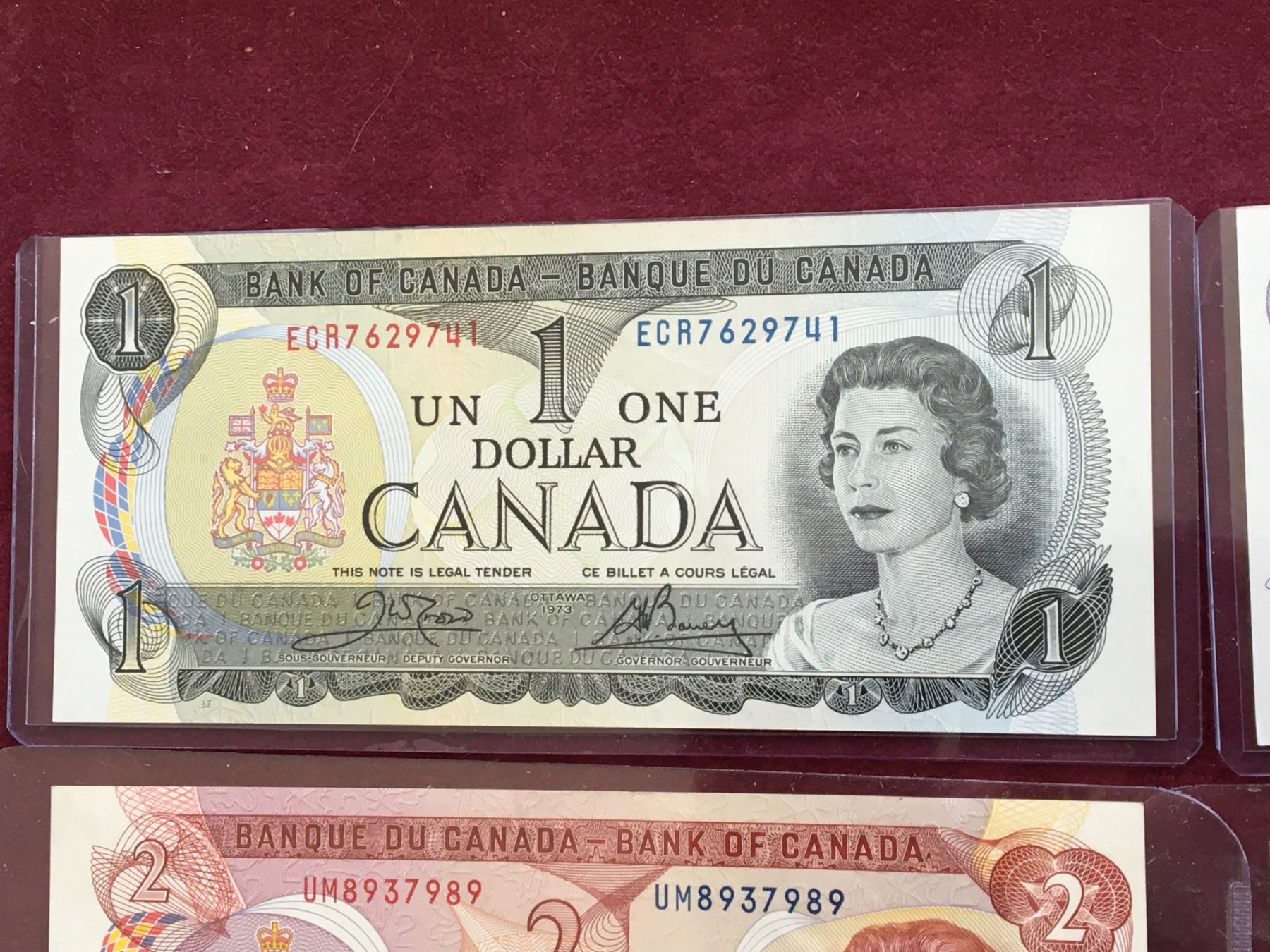 CANADA BANKNOTES DENOMINATIONS $1 $2 $5 $10 $20 $50 VARIOUS YEARS
