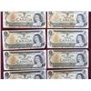 Image 4 : LOT OF10 1973 CANADA $1 BANKNOTES