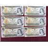 Image 5 : LOT OF10 1973 CANADA $1 BANKNOTES