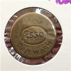 VINTAGE ESSO BRASS CAR WASH TOKEN COIN