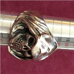 LARGE STERLING SILVER BIKER RING SIZE 10.5