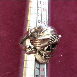 LARGE STERLING SILVER BIKER RING SIZE 11