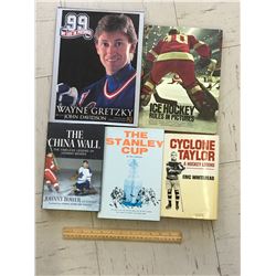 LOT OF HOCKEY RELATED HARD COVER BOOKS