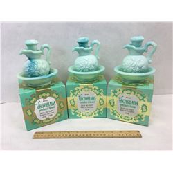 VINTAGE AVON VICTORIANA PITCHER AND BOWL SETS EMPTY WITH BOXES