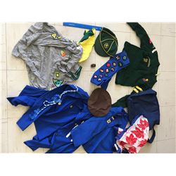 LOT OF VINTAGE BOY SCOUT AND GIRL GUIDE UNIFORM RELATED