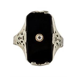 Gold/Onyx Ring (Ring Size 6)