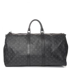 Louis Vuitton Monogram Eclipse Keepall 55 Duffel Bag
