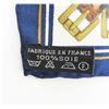 Image 10 : Authentic HERMES Belt Design Blue 100% Silk Pocket Square
