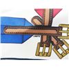 Image 8 : Authentic HERMES Belt Design Blue 100% Silk Pocket Square
