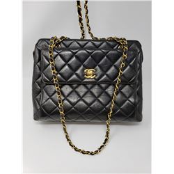 Chanel Black Quilted Lambskin Leather Bag