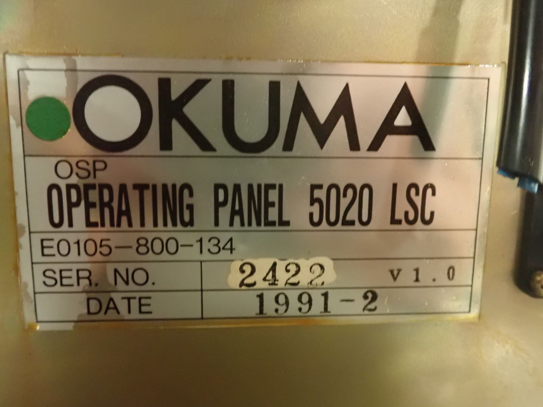 Osp Term Panel Okuma OSP Operating Panel 5020LSC, M/N: E0105-800-134