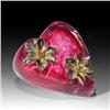 Image 2 : andrew Fote Heart In Blossom Paperweight