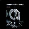 Image 2 : Laser Light Crystal Mobius Strip Paperweight 