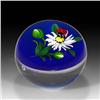 Image 2 : Ken Rosenfeld 1999 Ladybug and Daisy Paperweight