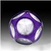 Image 1 : Purple Overlay Engraved Butterfly Paperweight