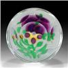 Image 1 : Chinese 1940's Faceted Purple Pansy Paperweight