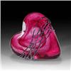 Image 1 : David Salazar 2000 Pink Heart-Shaped Paperweight