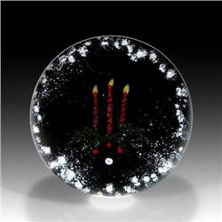 William Manson 2002 Christmas Candles Paperweight