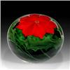 Image 2 : Richard Olma 1983 Red Flower Paperweight